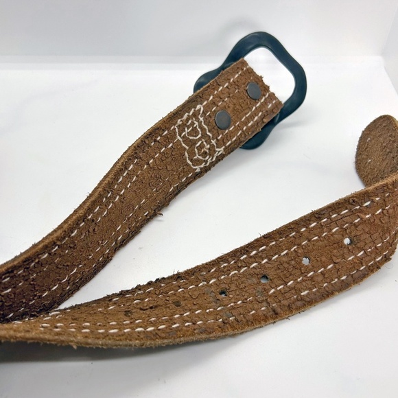 Bill Adler Handcrafted rough leather belt, brown, size 40 - Picture 3 of 5